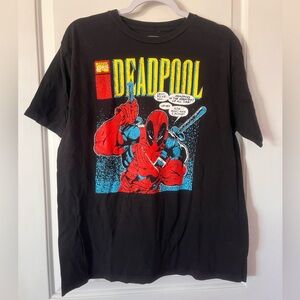 Marvel Deadpool Black and Red Tee